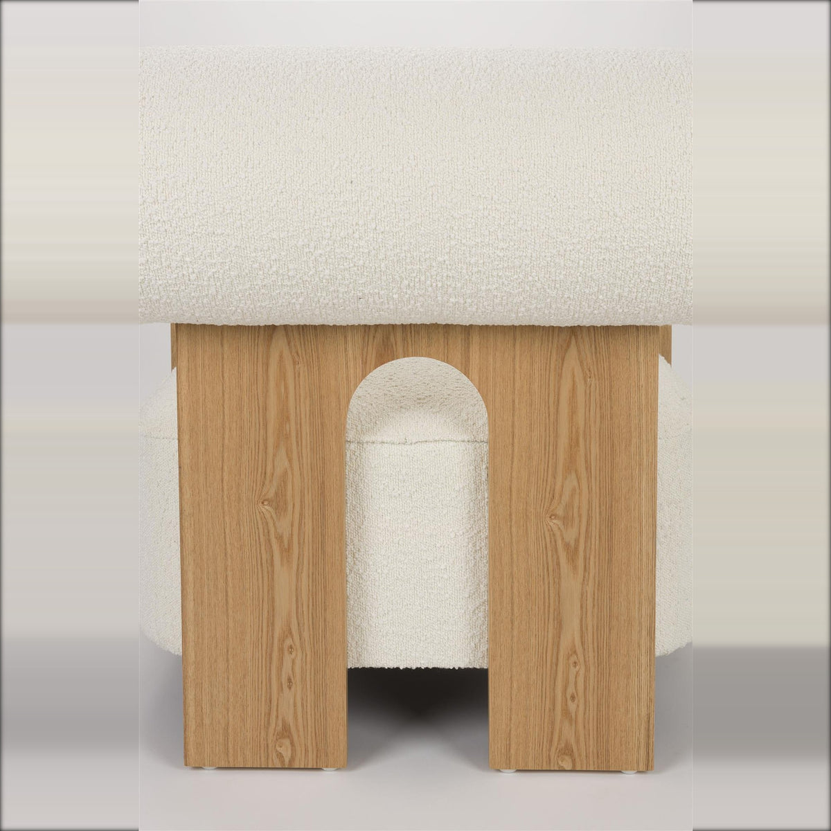 Lounge Chair Oolong Beige Domestica – Rear Wooden Frame Arch Detail