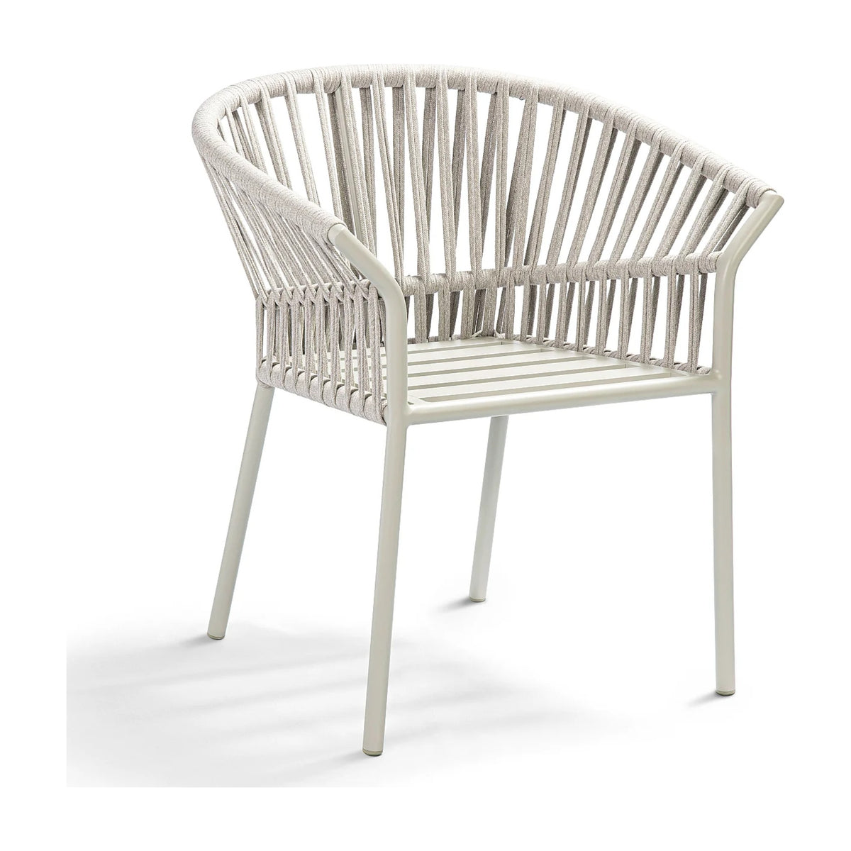 Tofino Alu Armchair Domestica – Low Angle Three Quarter View on White