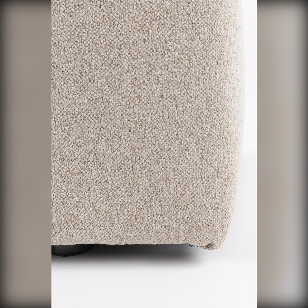 Sofa Element Prosper Seat Left Cappuccino Domestica – Rounded Side Edge Close-up