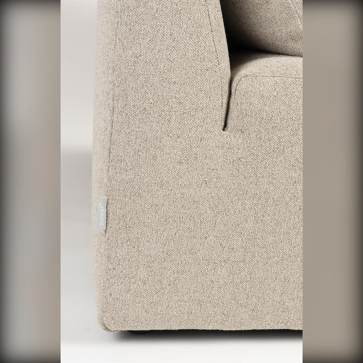 Sofa Element Prosper Chaise Longue Left Cappuccino Domestica – Side Armrest Close-up