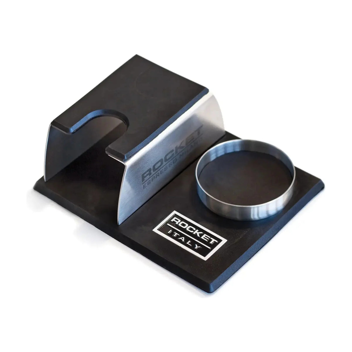 Tamping Station Rocket Espresso Domestica – Three Quarter View on White