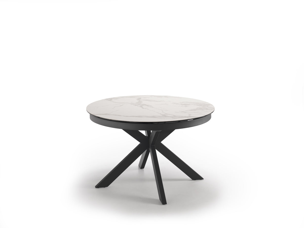 Extendable Dining Table Moon 120-160 cm Domestica – Product View on White