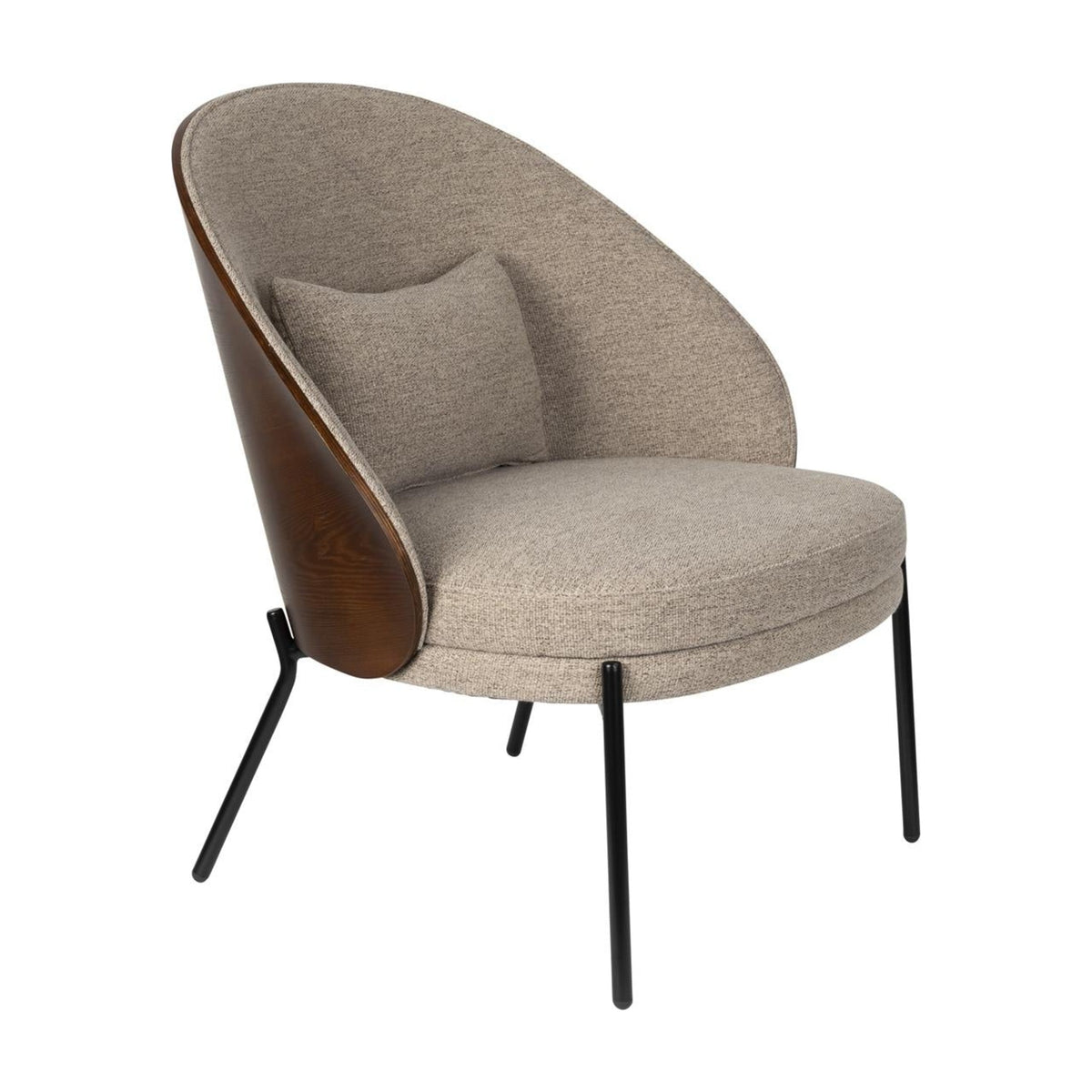 Lounge Chair Rodin Beige Domestica – Three Quarter View on White