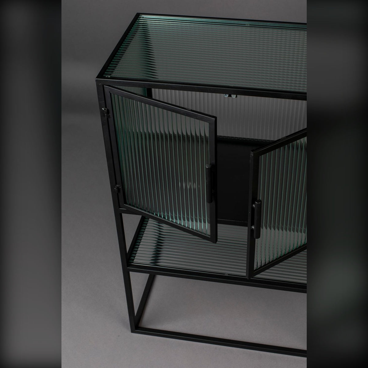 Cabinet Boli Small Black Domestica – Open Door and Interior Close-up