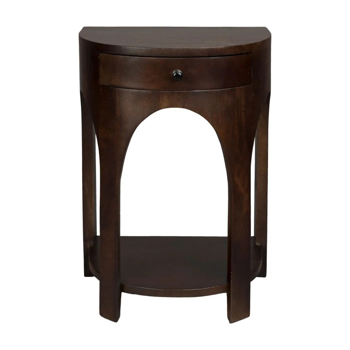 Side Table Belvedere Walnut Domestica – Front View on White