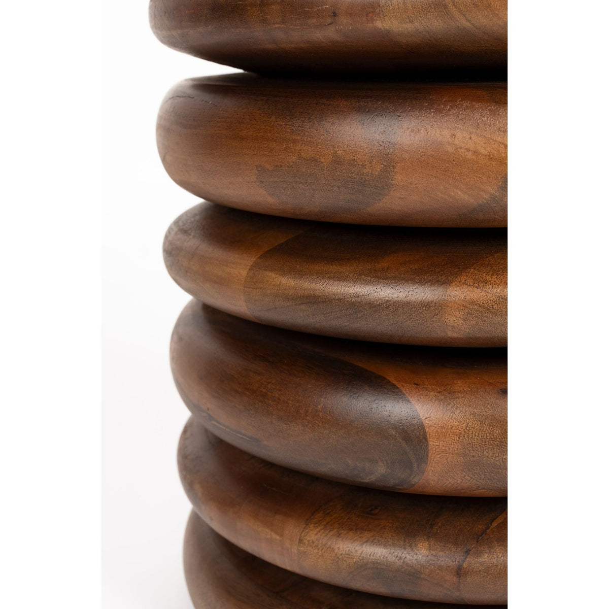 Stool Disc Brown Domestica – Ribbed Side Close-up