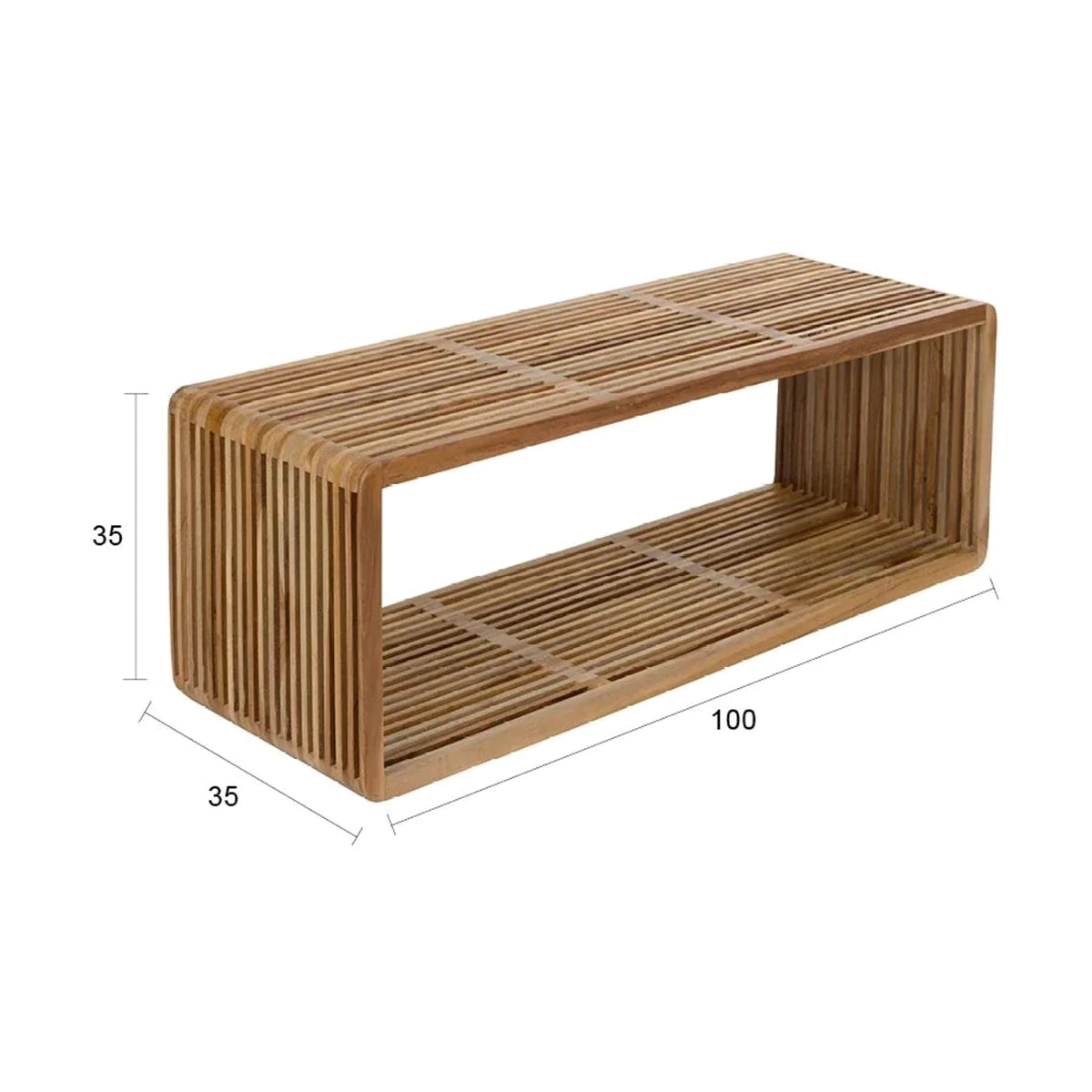 Coffee Table Djia Natural Teak Domestica – Dimensions Drawing