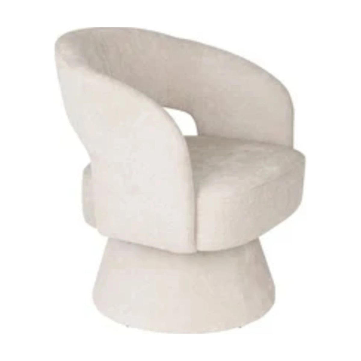 Lounge Chair Charina Beige Domestica – Three Quarter View on White