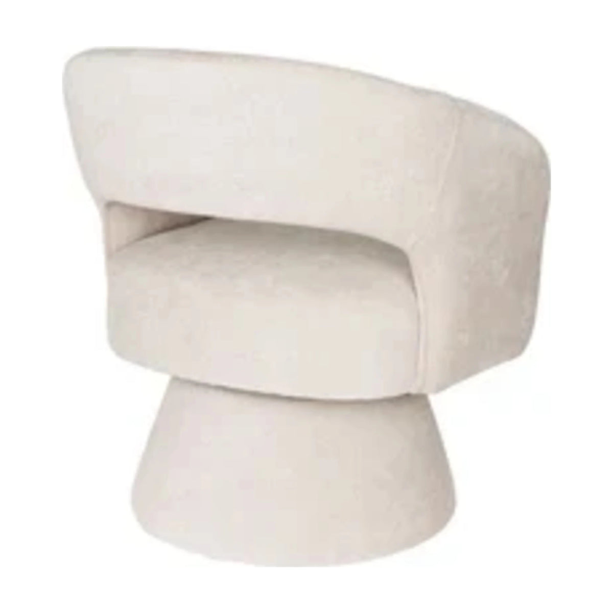 Lounge Chair Charina Beige Domestica – Opposite Three Quarter View on White