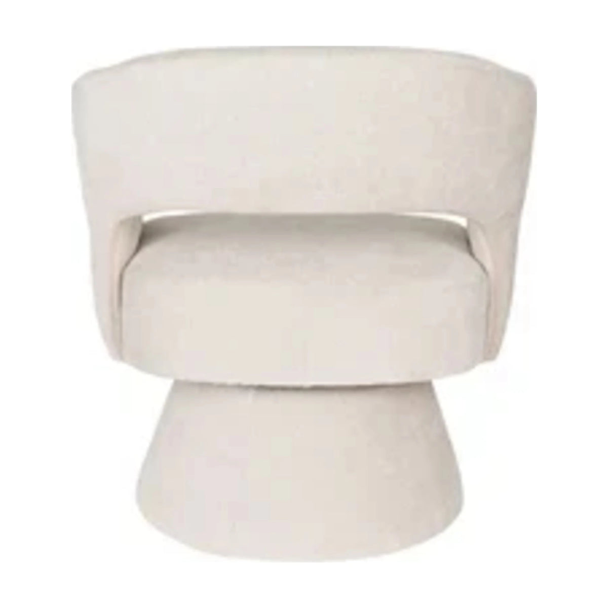 Lounge Chair Charina Beige Domestica – Front View on White