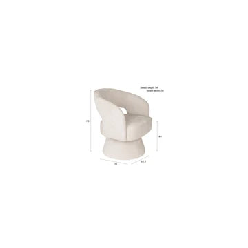 Lounge Chair Charina Beige Domestica – Dimensions Drawing
