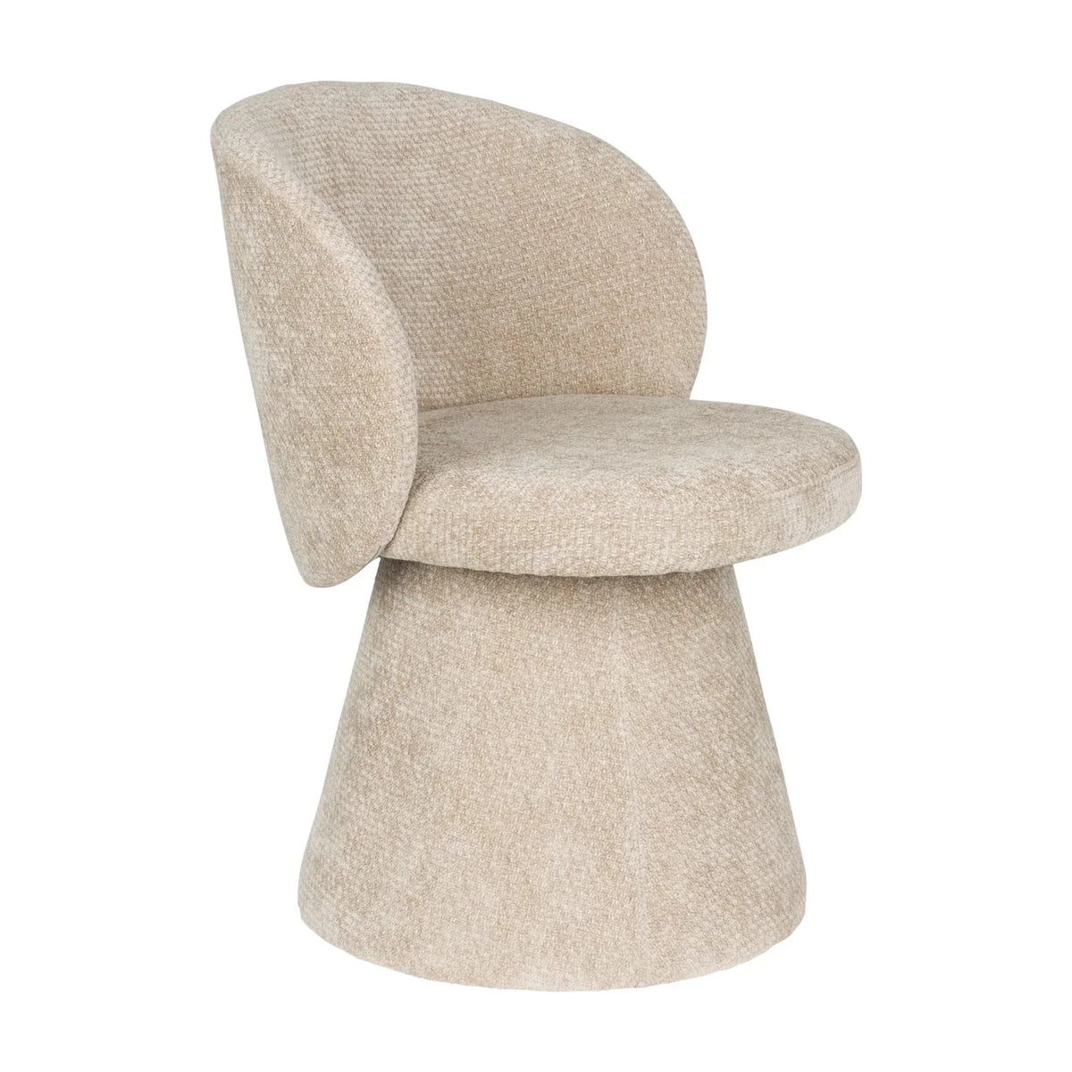 Dining Chair Milly Taupe Domestica – Three Quarter View on White