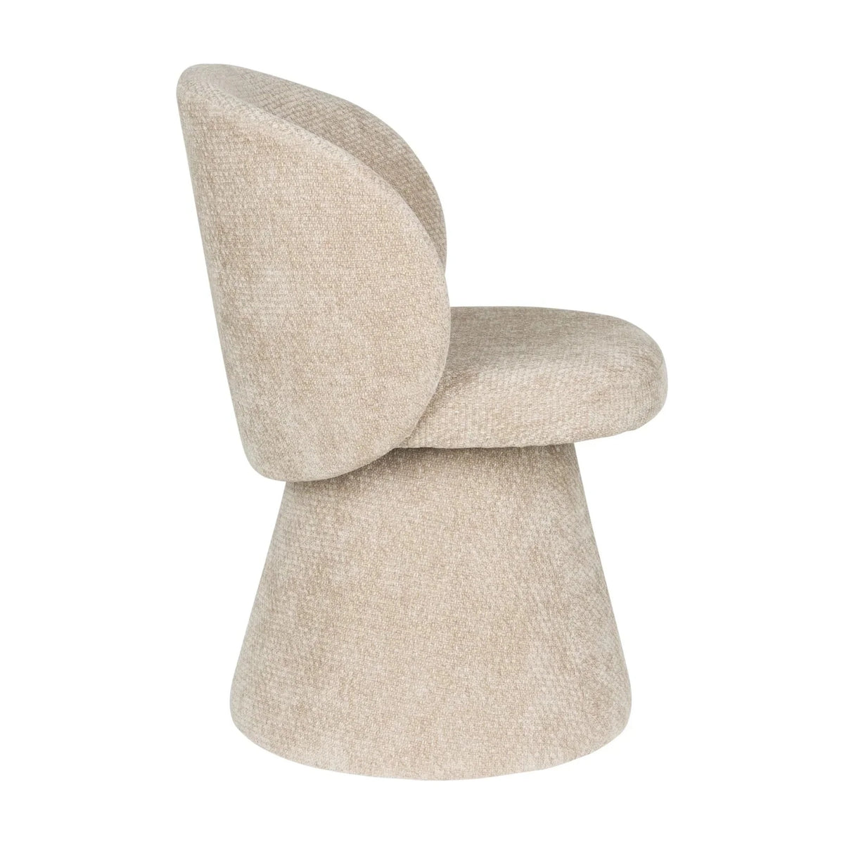 Dining Chair Milly Taupe Domestica – Side View on White