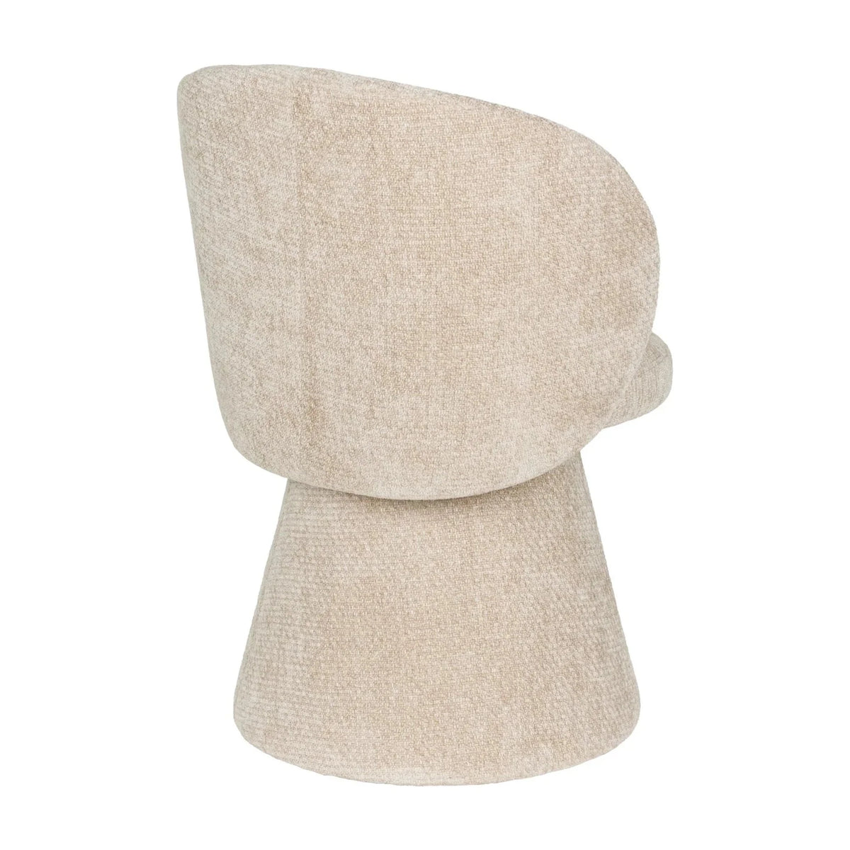 Dining Chair Milly Taupe Domestica – Back Three Quarter View on White