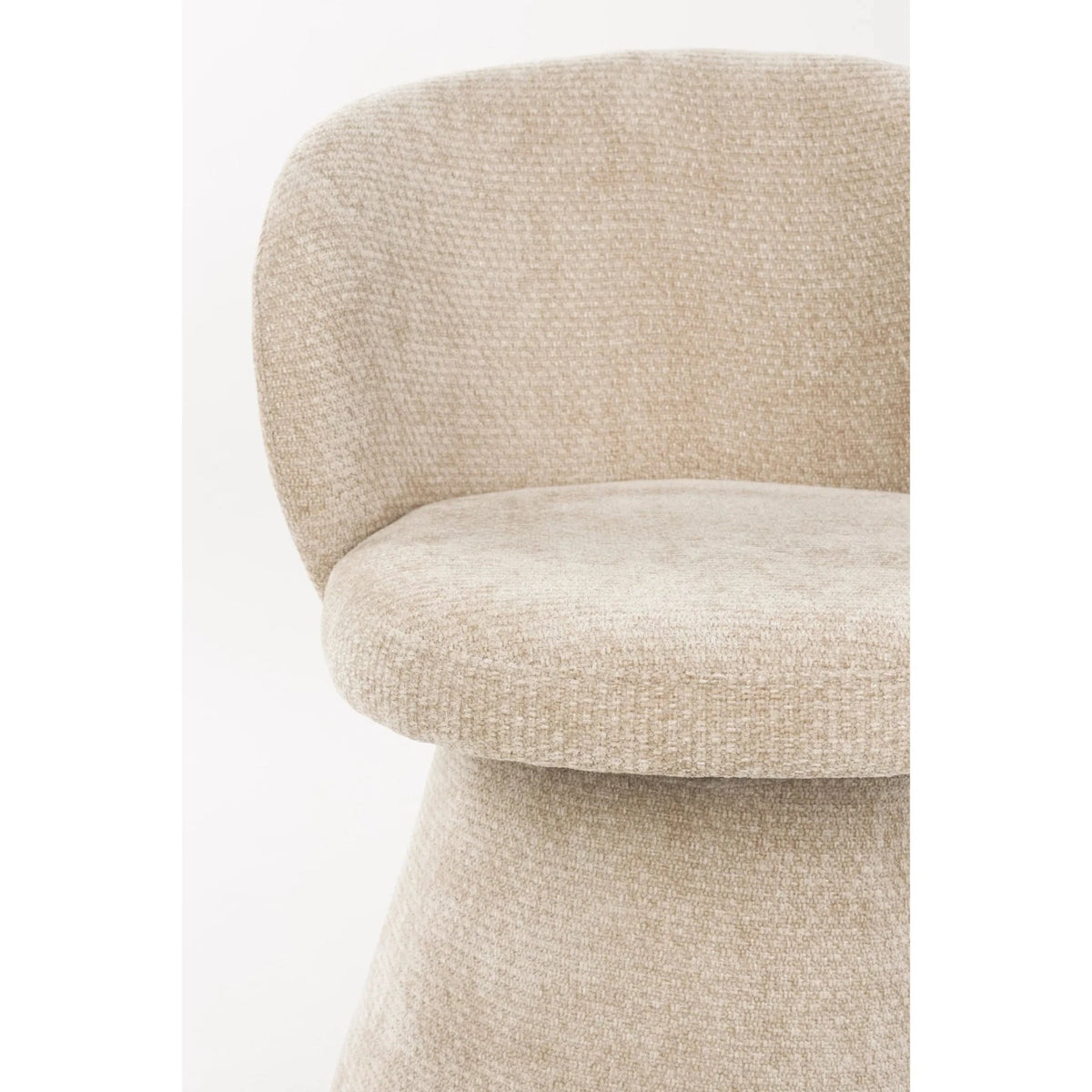 Dining Chair Milly Taupe Domestica – Seat and Backrest Close-up