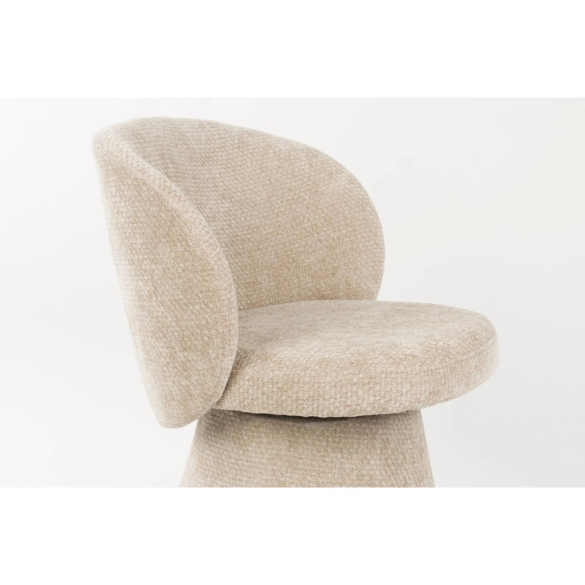 Dining Chair Milly Taupe Domestica – Seat and Pedestal Base Close-up