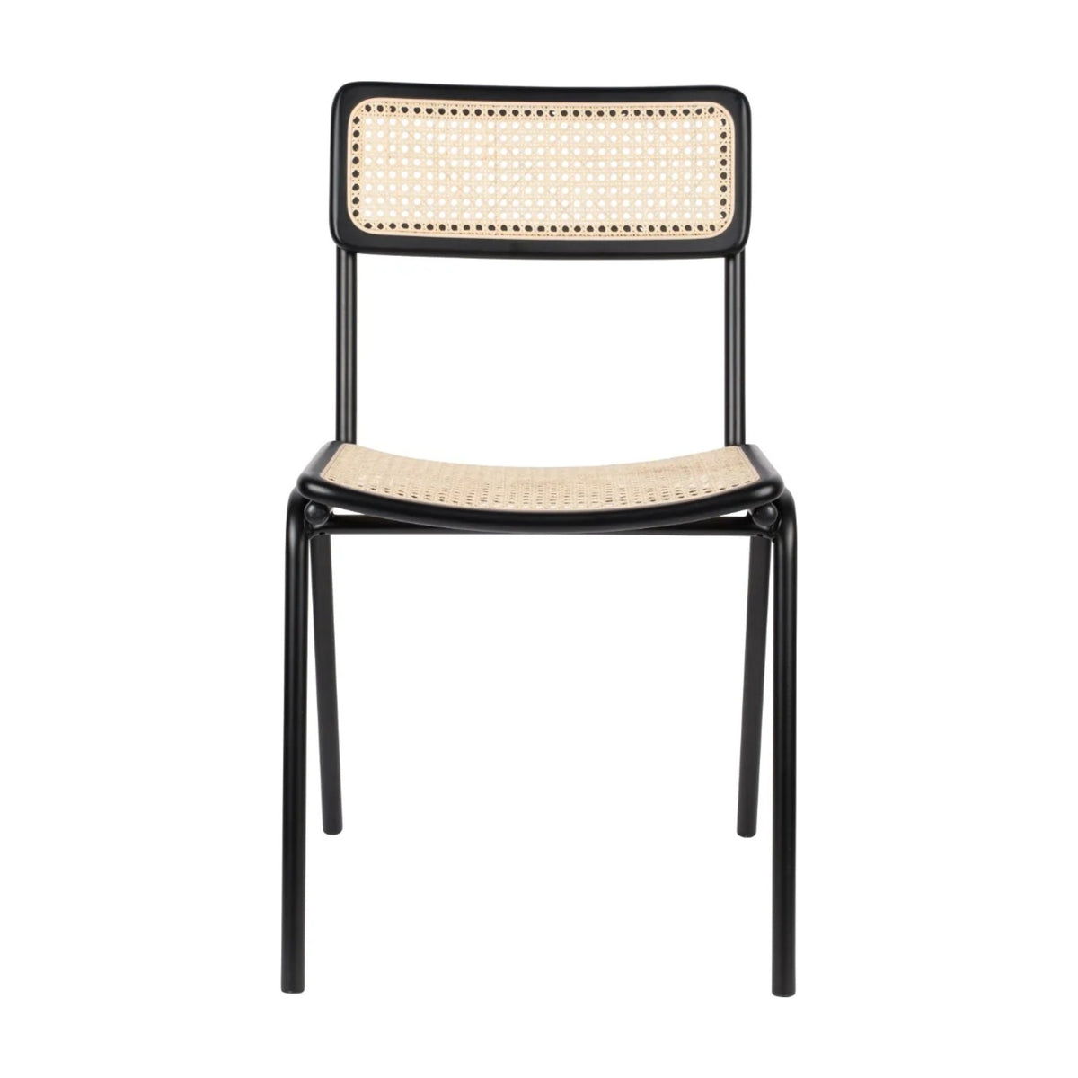 Dining Chair Jort Natural Black Domestica – Front View on White