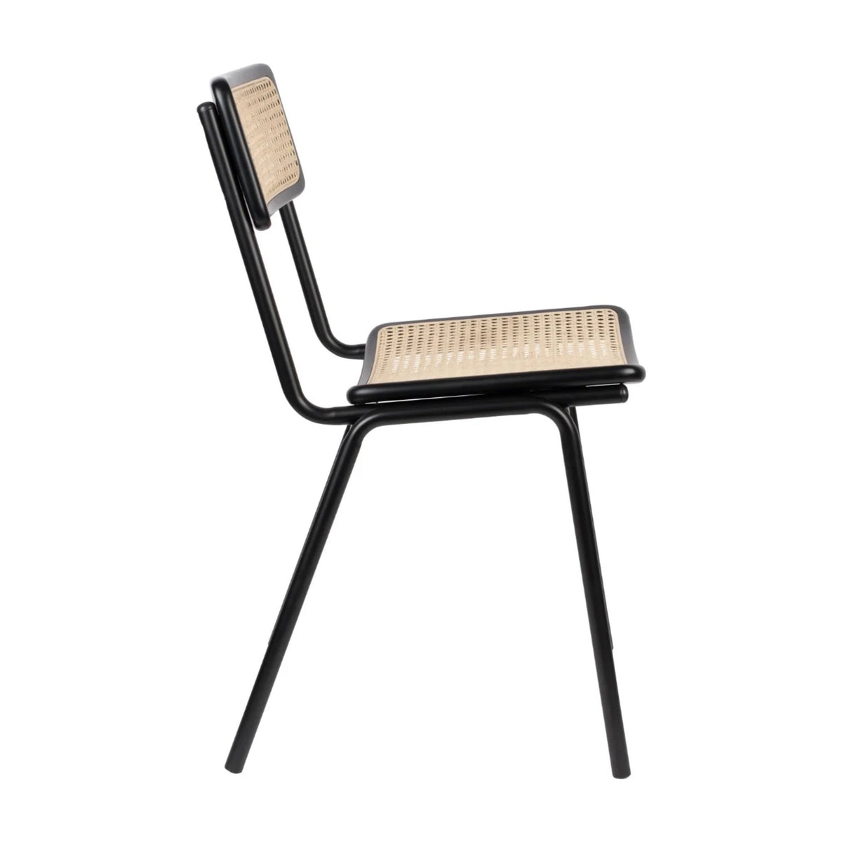 Dining Chair Jort Natural Black Domestica – Side View on White