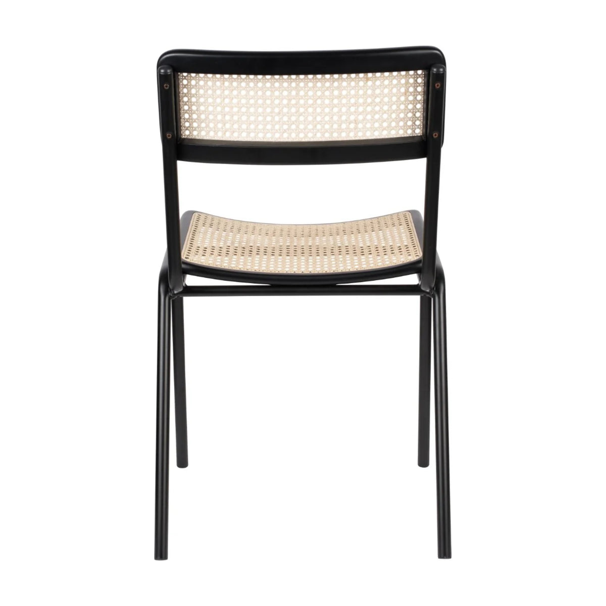 Dining Chair Jort Natural Black Domestica – Back View on White