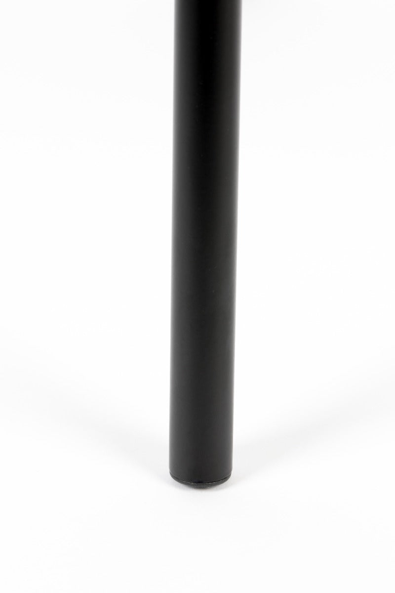 Dining Chair Jort Natural Black Domestica – Black Steel Leg Detail