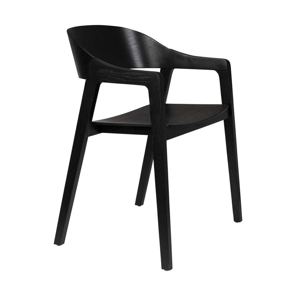 Dining Chair Westlake Black Domestica – Three Quarter View on White