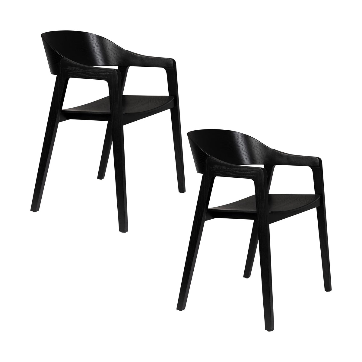 Dining Chair Westlake Black Domestica – Pair of Chairs on White