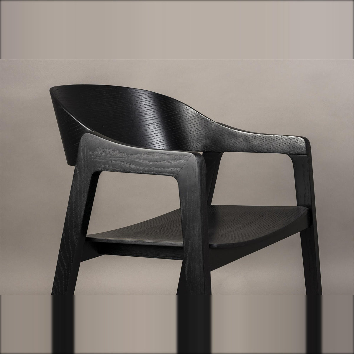Dining Chair Westlake Black Domestica – Armrest and Seat Detail