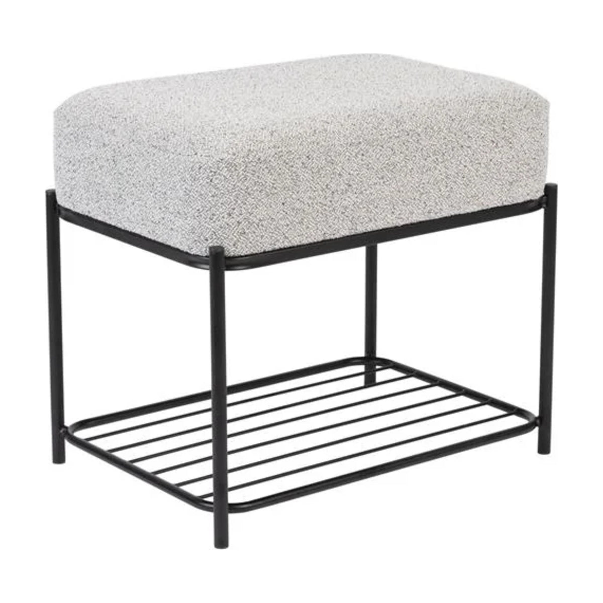 Stool Milou Rectangular Domestica – Three Quarter View on White