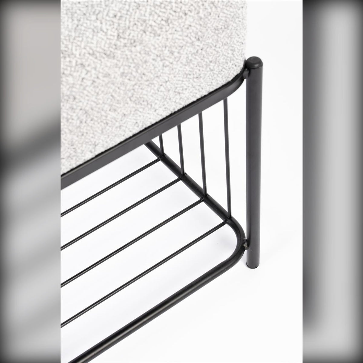 Stool Milou Rectangular Domestica – Frame Corner and Shelf Rails Detail