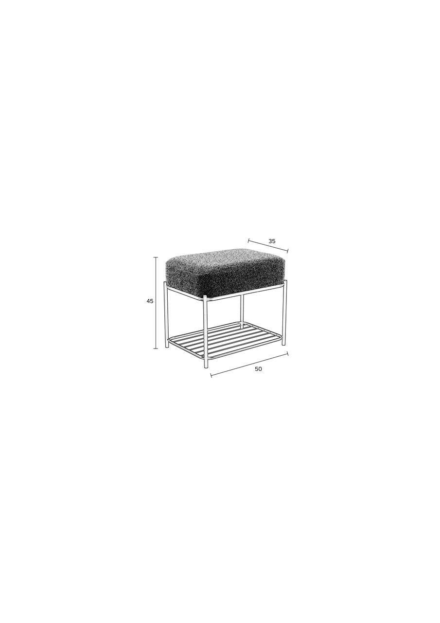 Stool Milou Rectangular Domestica – Dimensions Drawing