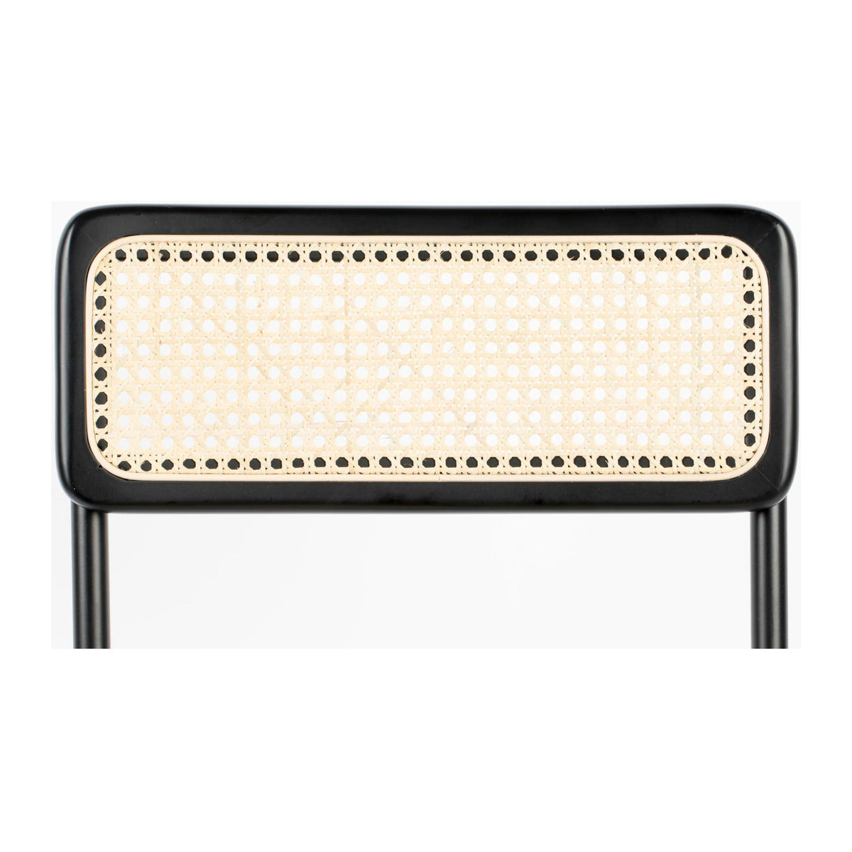 Counter Stool Jort 66.5 cm Natural Black Domestica – Rattan Webbing Backrest Close-up