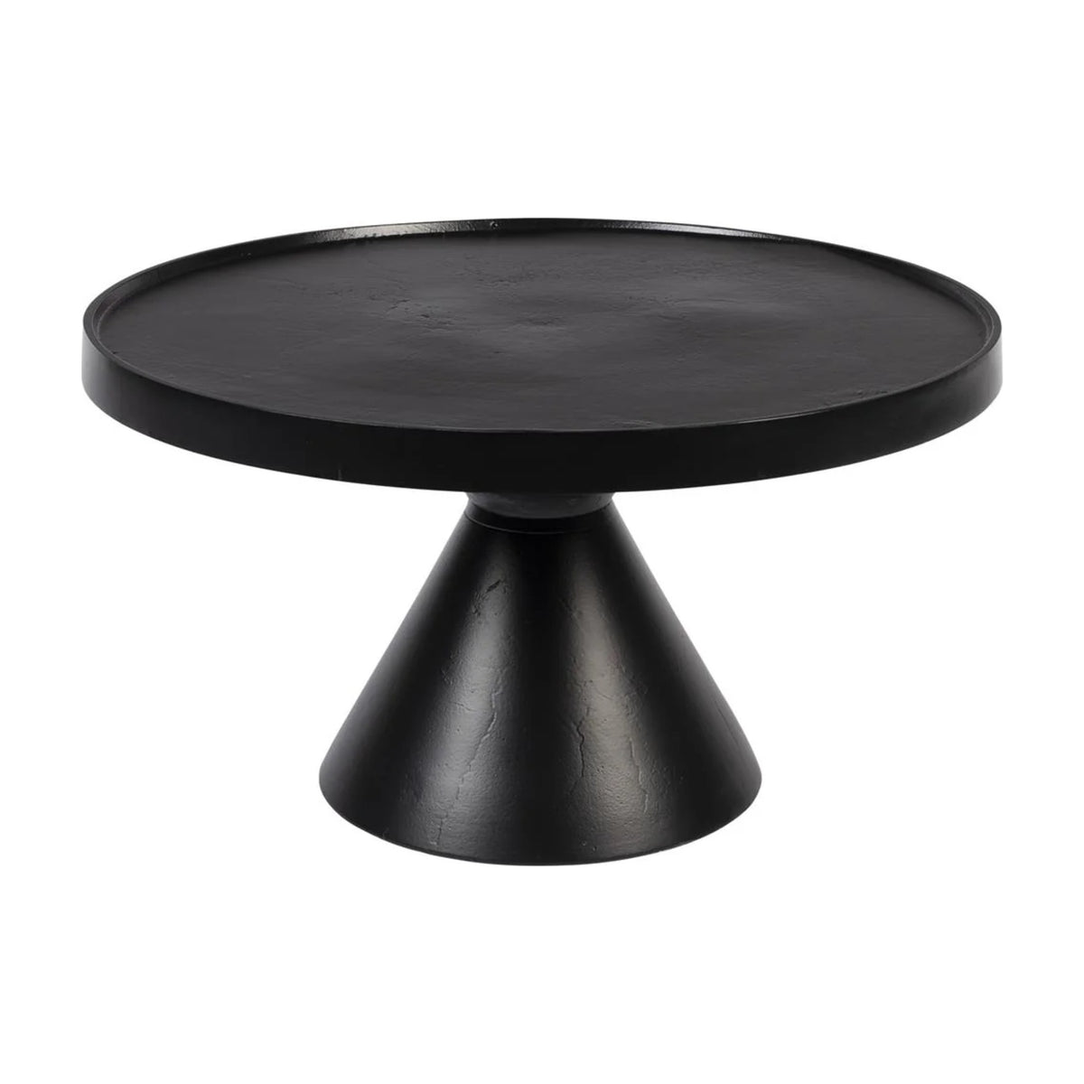 Coffee Table Floss Black Domestica – Front View on White
