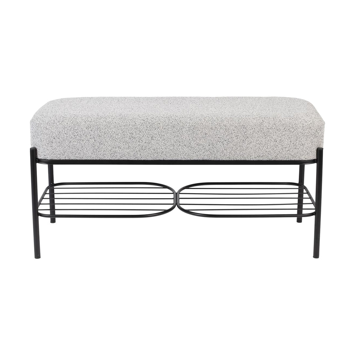 Bench Milou Grey Domestica – Front View on White