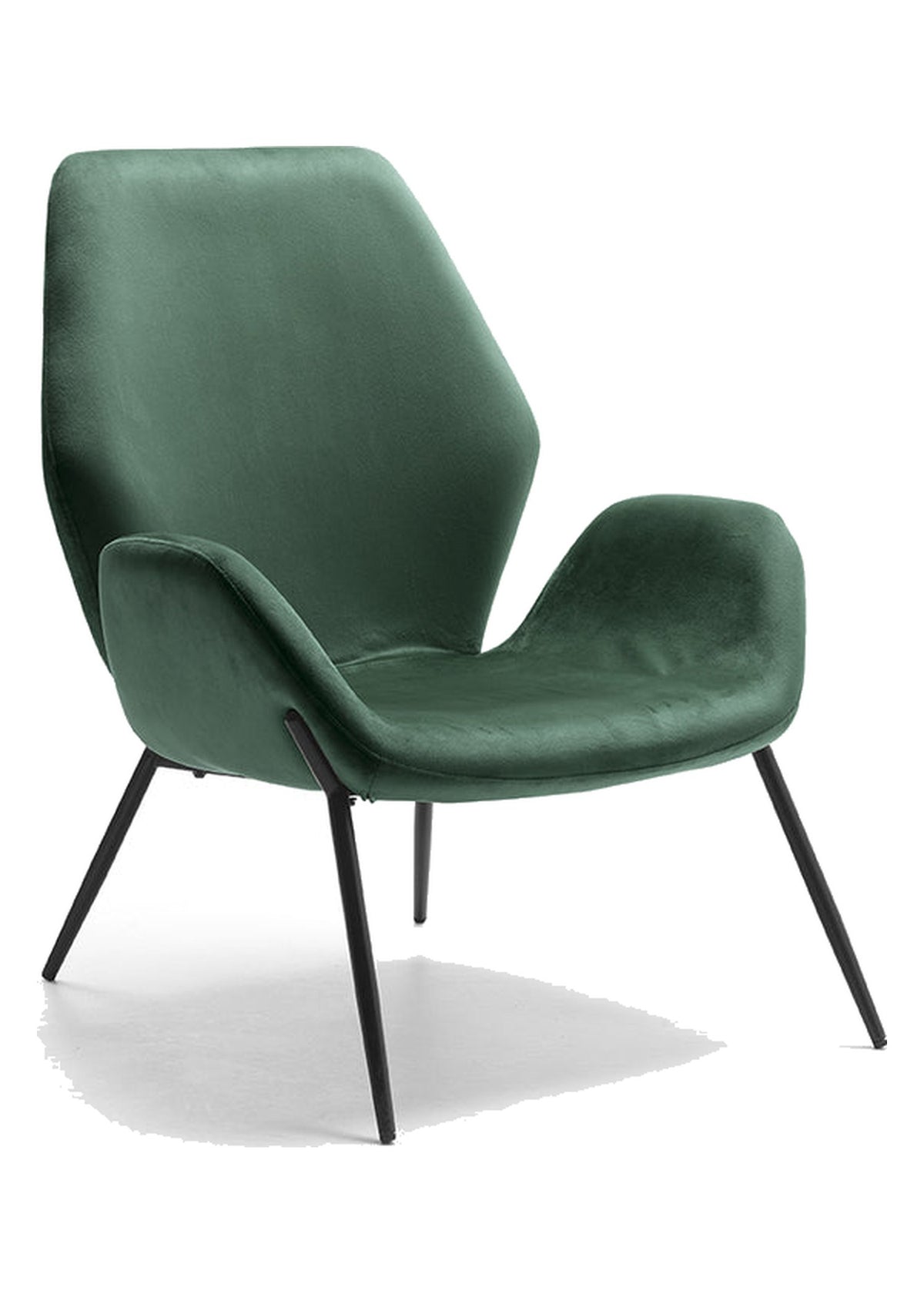 Armchair Brandy Velvet Domestica – Front View on White
