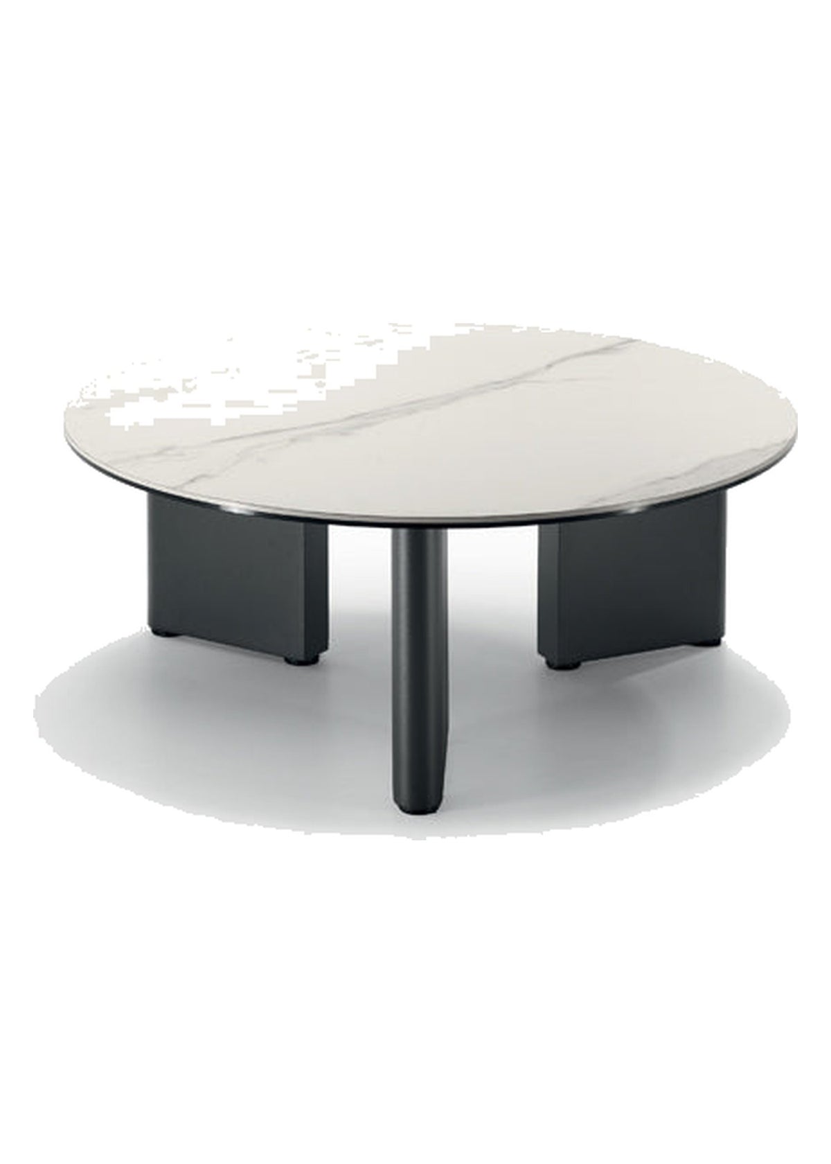 Coffee Table Dot Ø80 cm Ceramic Domestica – Front View on White