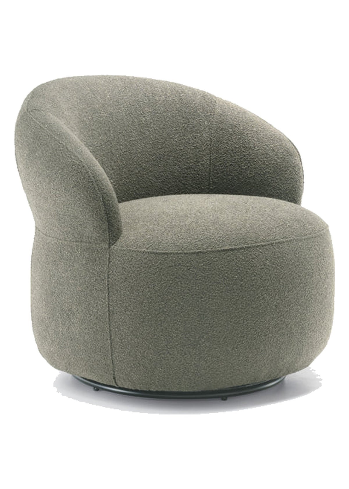 Swivel Armchair Julep Bouclé Domestica – Front View on White