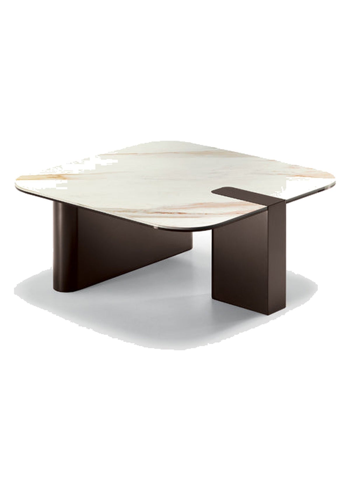 Coffee Table Lock 70 cm Ceramic Domestica – Front View on White