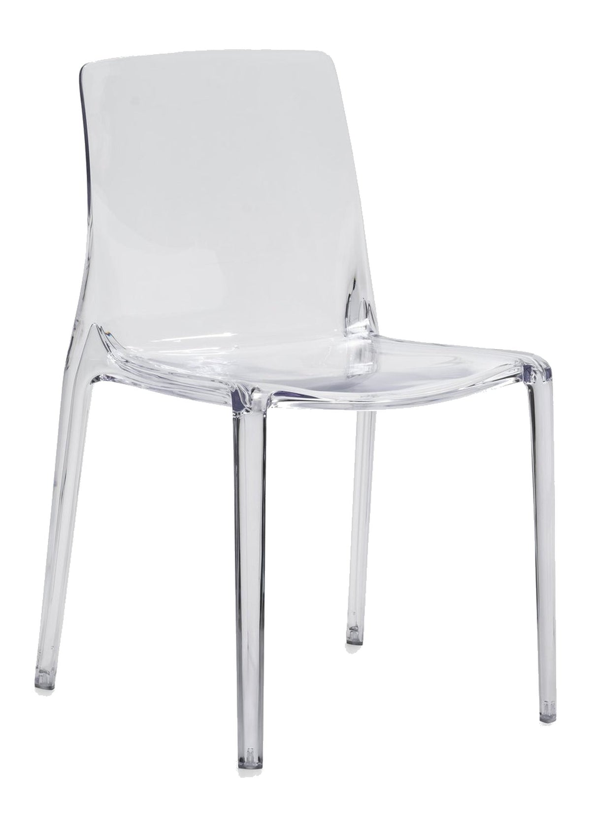 Dining Chair Agatha Polycarbonate Domestica – Front View on White