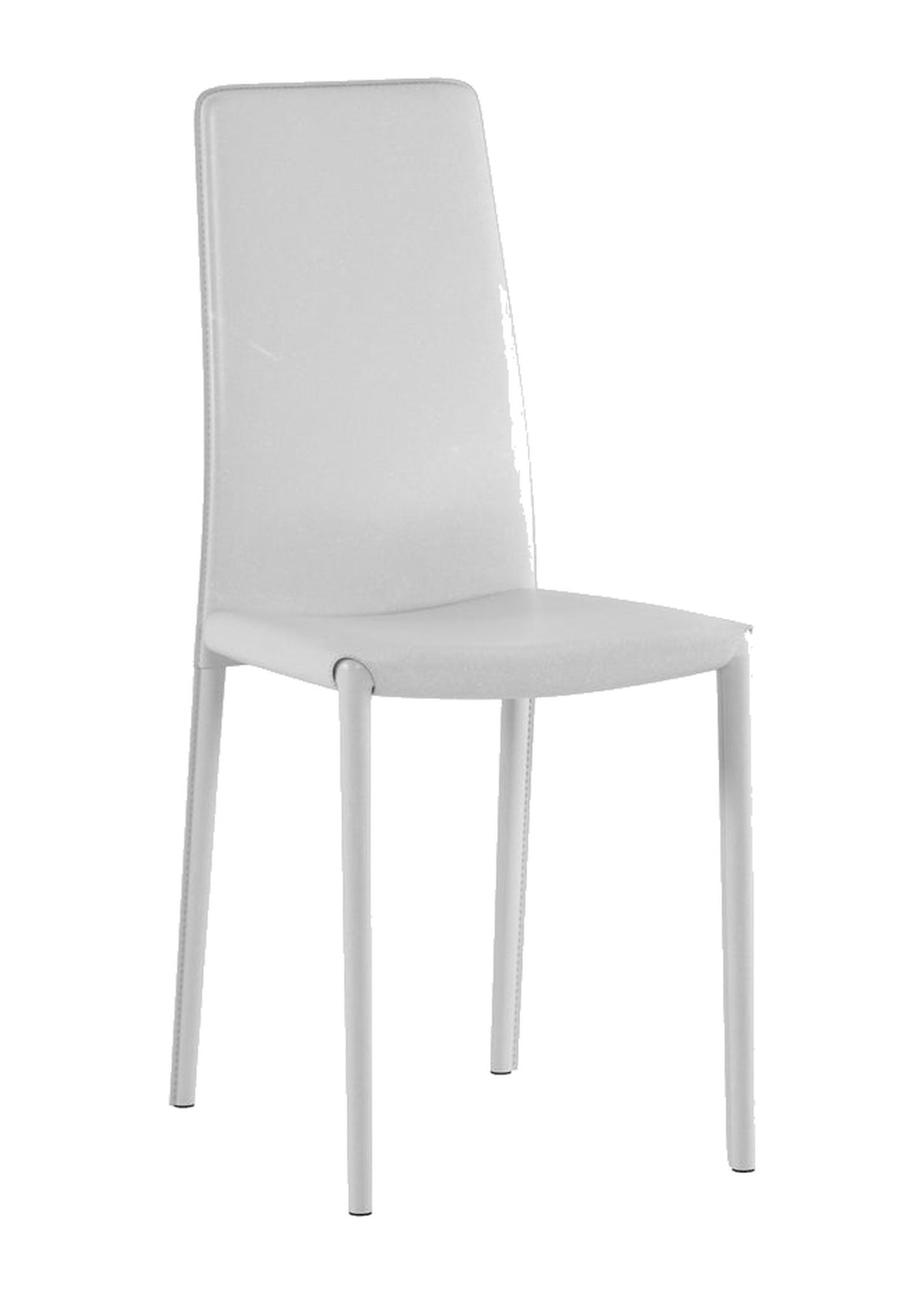 Dining Chair Kitty Faux Leather Domestica – Front View on White