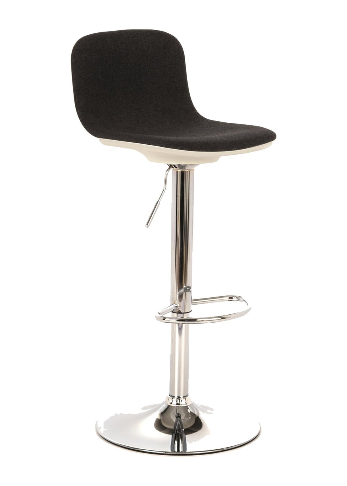 Adjustable Bar Stool Jimmy Dark Grey Domestica – Front View on White