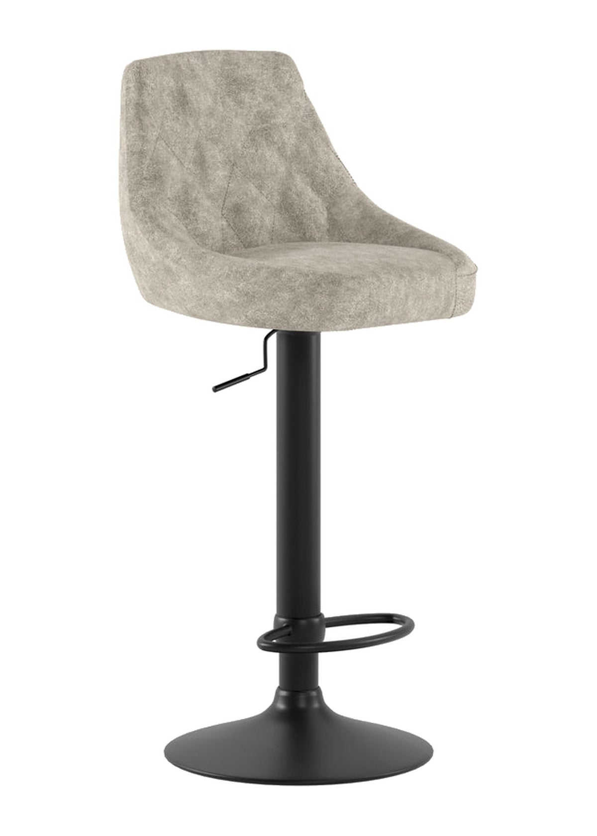 Adjustable Bar Stool Max Microfibre Domestica – Front View on White