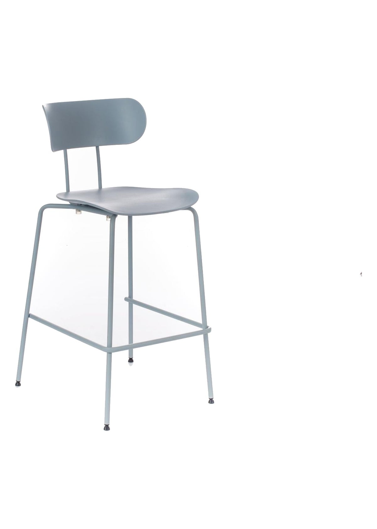 Bar Stool Sam Light Blue Domestica – Front View on White