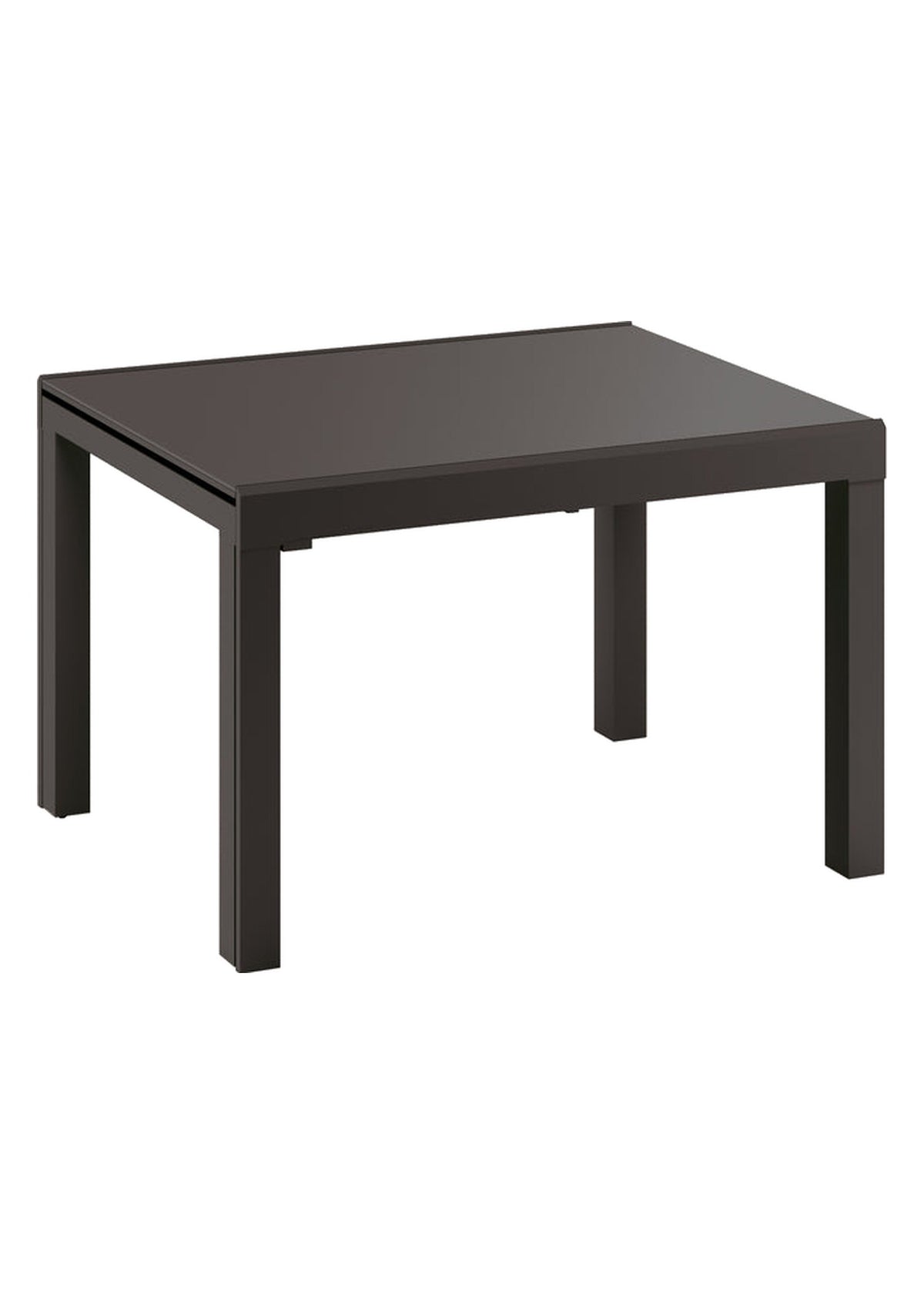 Extendable Dining Table Executive 120-350 cm Glass Domestica – Front View on White