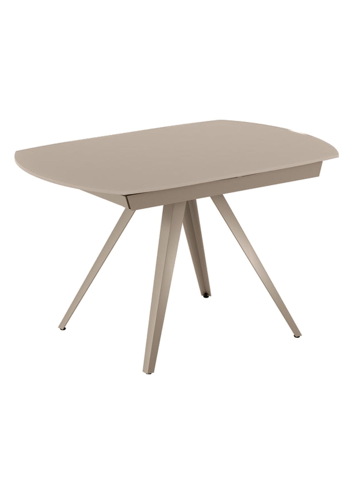 Extendable Dining Table Kyoto 120-180 cm Glass Domestica – Front View on White