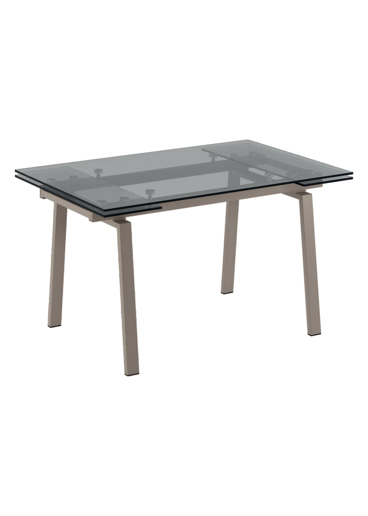 Extendable Dining Table Tommy 140-200 cm Glass Domestica – Front View on White