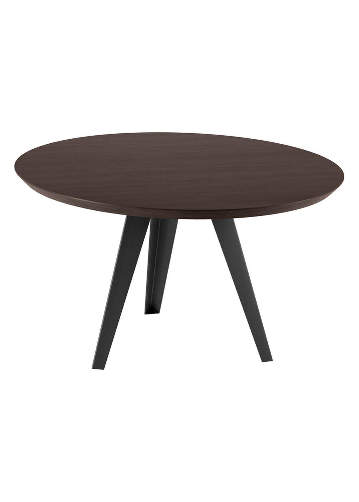 Round Dining Table Henry Ø130 cm Oak Domestica – Front View on White