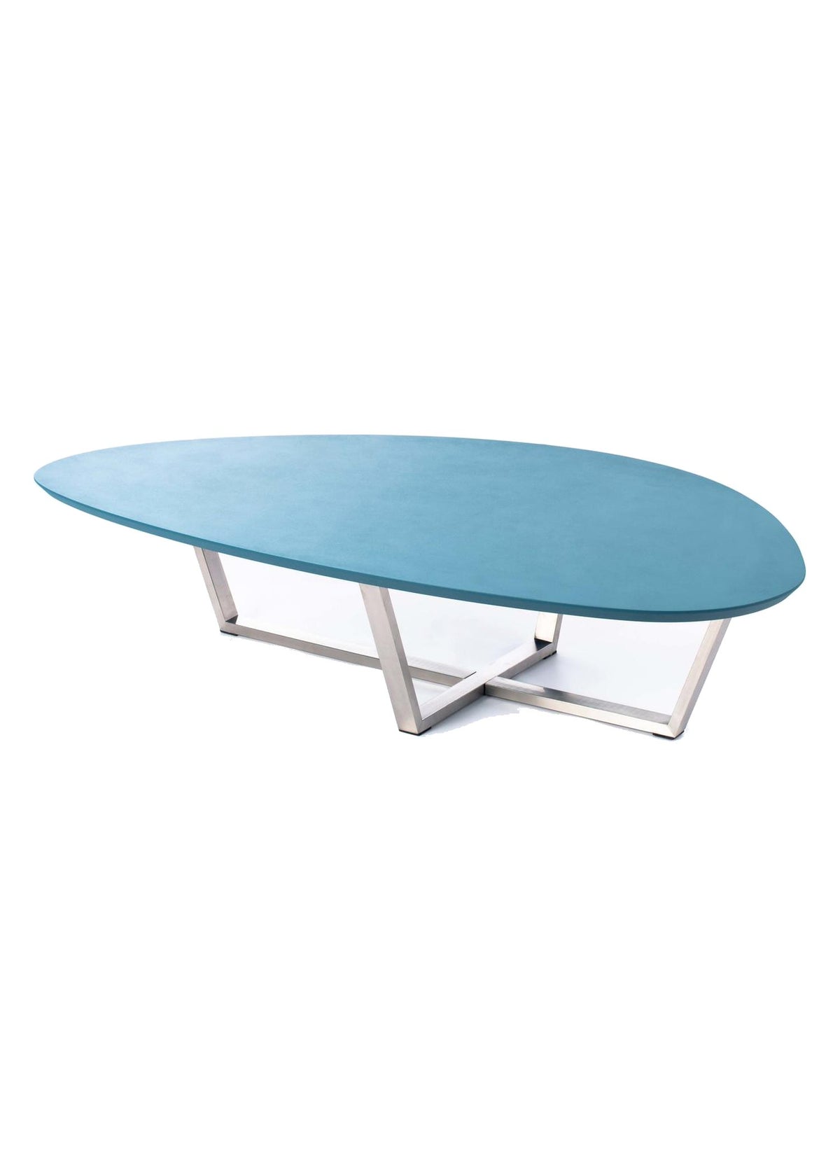 Coffee Table Drop Petrol Green Domestica – Front View on White