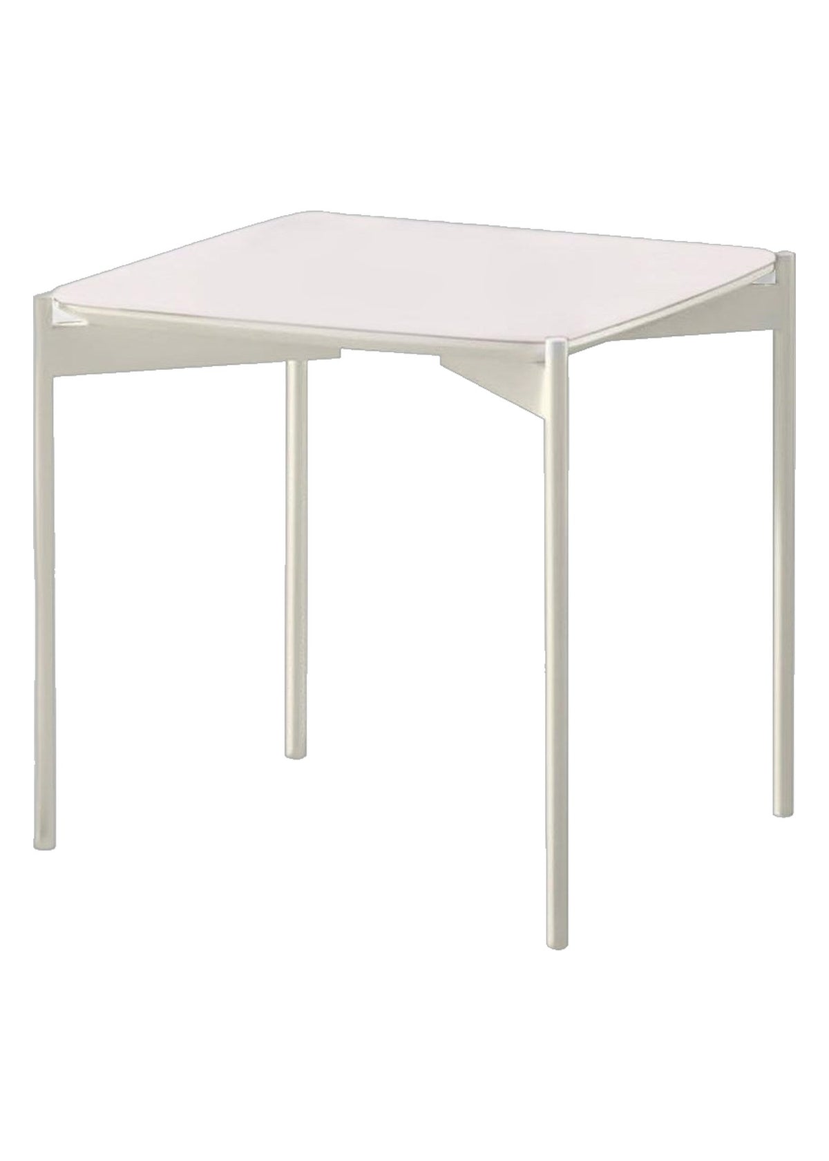 Side Table Ivy White Ceramic Domestica – Front View on White