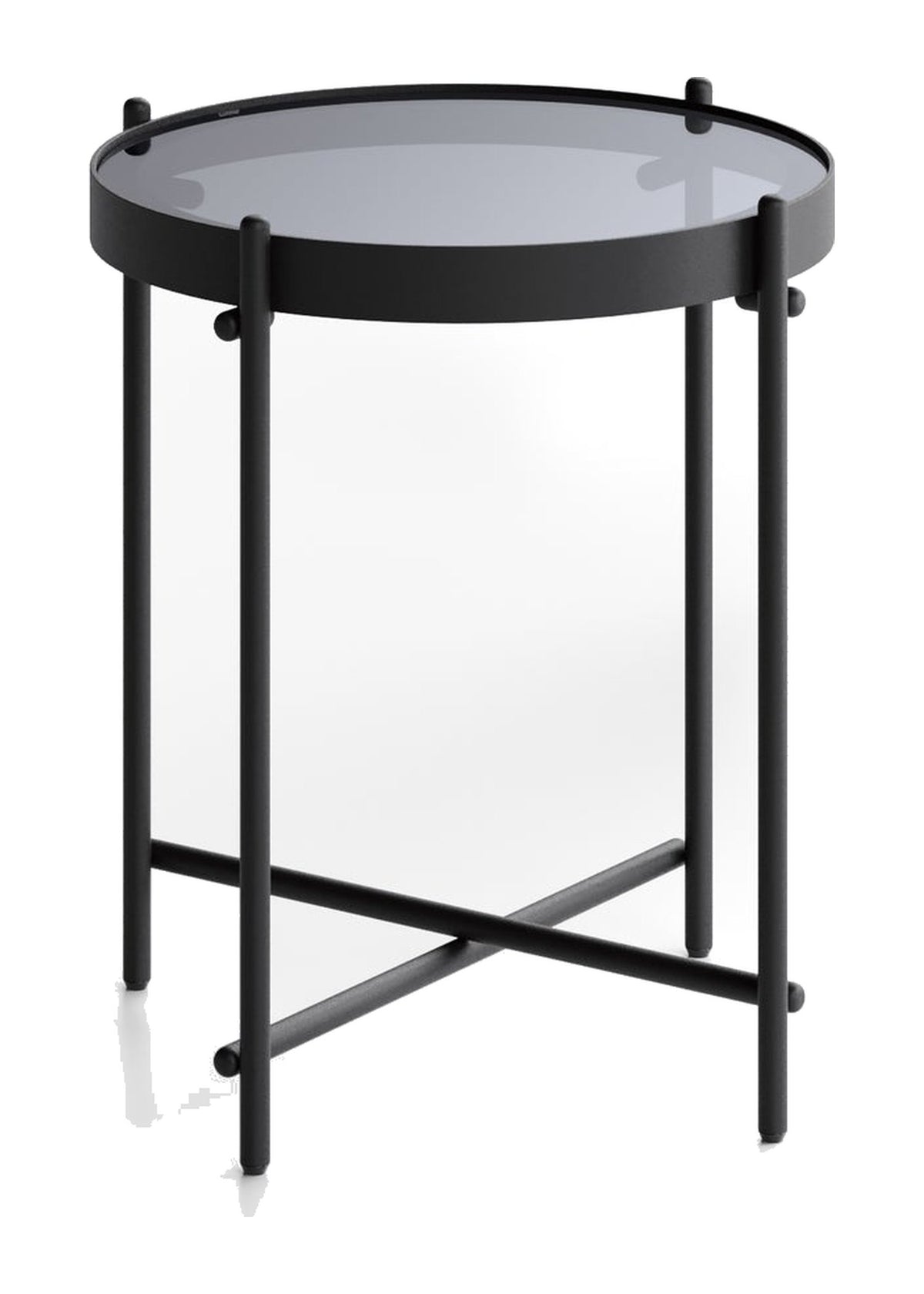 Side Table Marissa 38 cm Glass Domestica – Front View on White