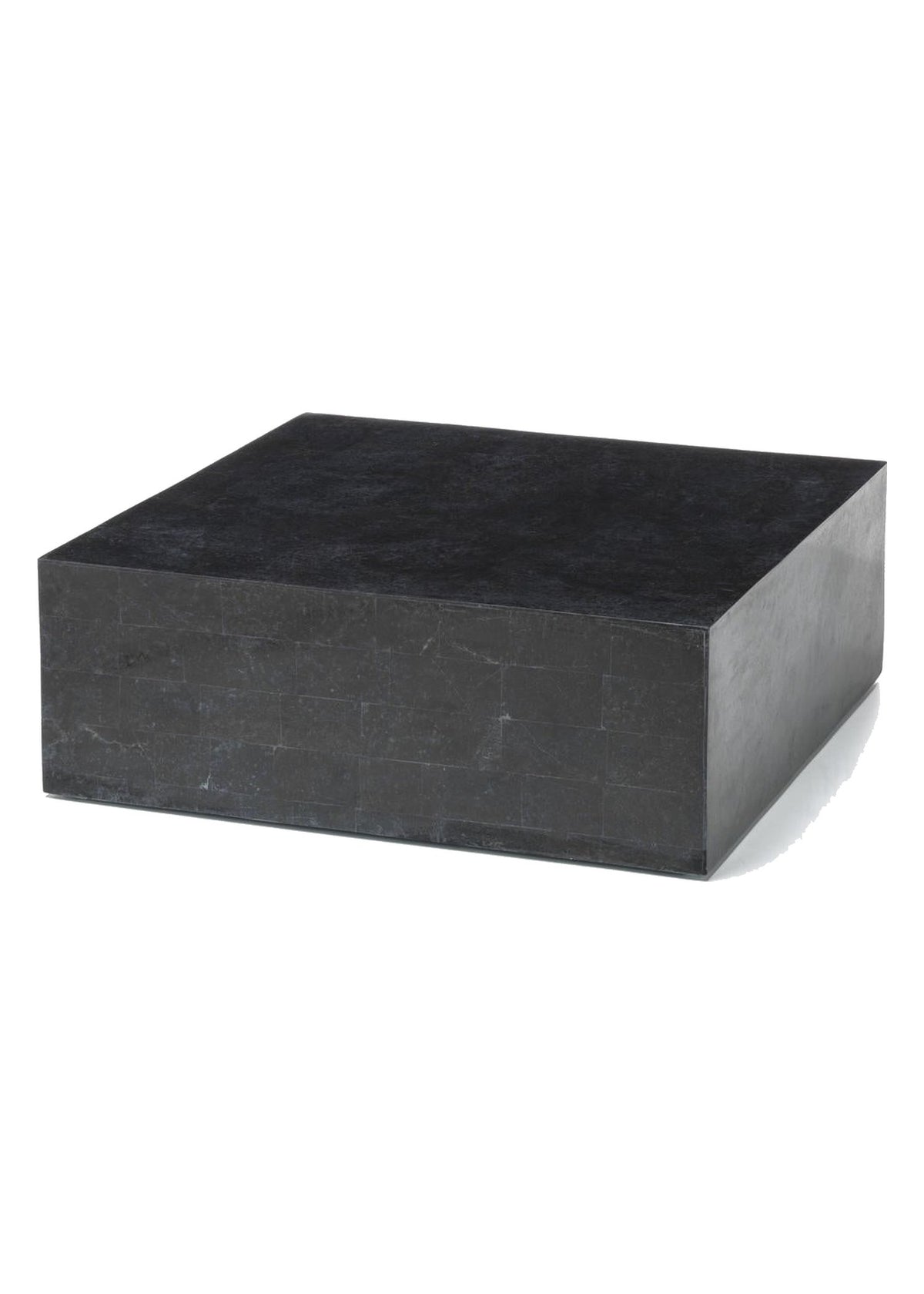 Coffee Table Nanay Black Fossil Stone Domestica – Front View on White